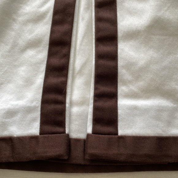 Ralph Lauren Golf Ivory & Brown Stretch Cotton Skirt - Picture 10 of 10